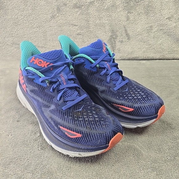 Hoka One One Shoes - Hoka One One Clifton 9 Shoes Womens Size 8 B Blue 1127896 BBCRM Running Sneakers